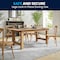 Flash Furniture Rectangle FarmTable, Antique, Rustic, Foldng, 84"X40", Wood, Wood Grain XA-F-84X40-GG - alternate 6